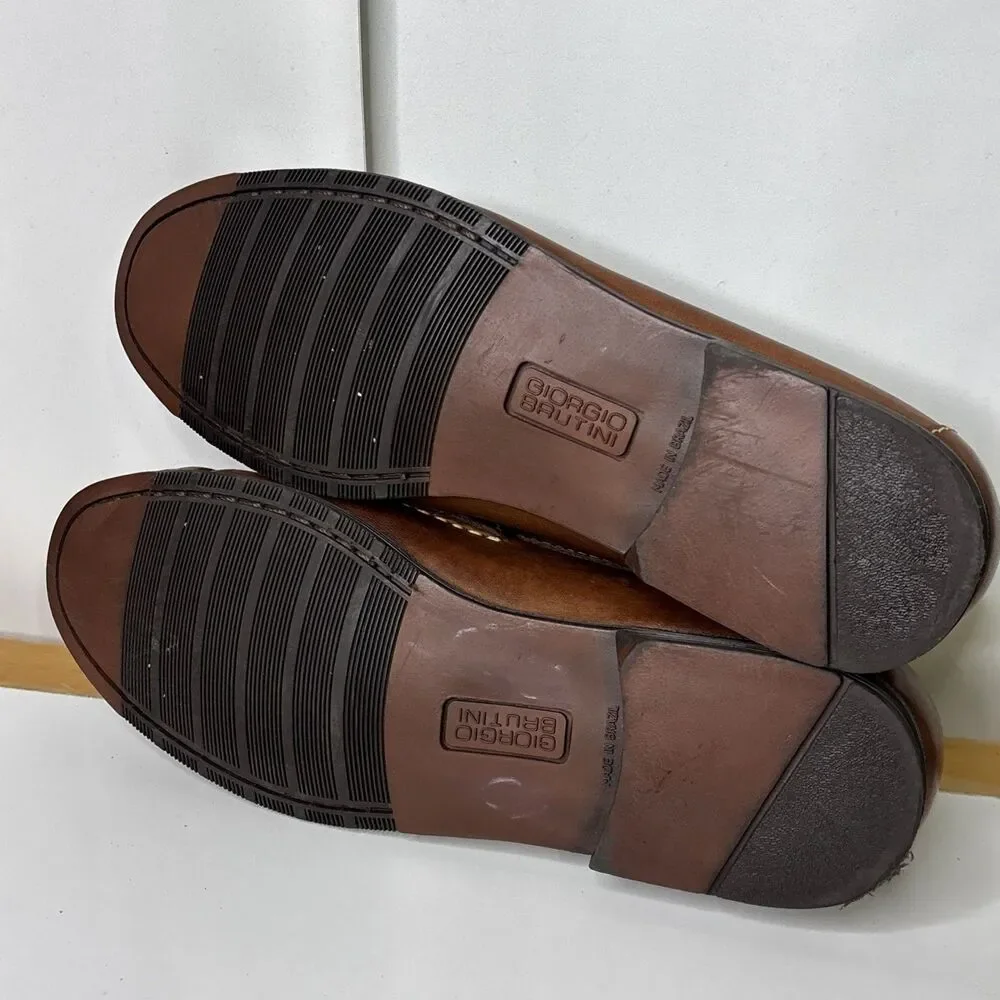 Giorgio Brutini Shoes Mens Size10M  Tassel Loafers Leather SlipOn